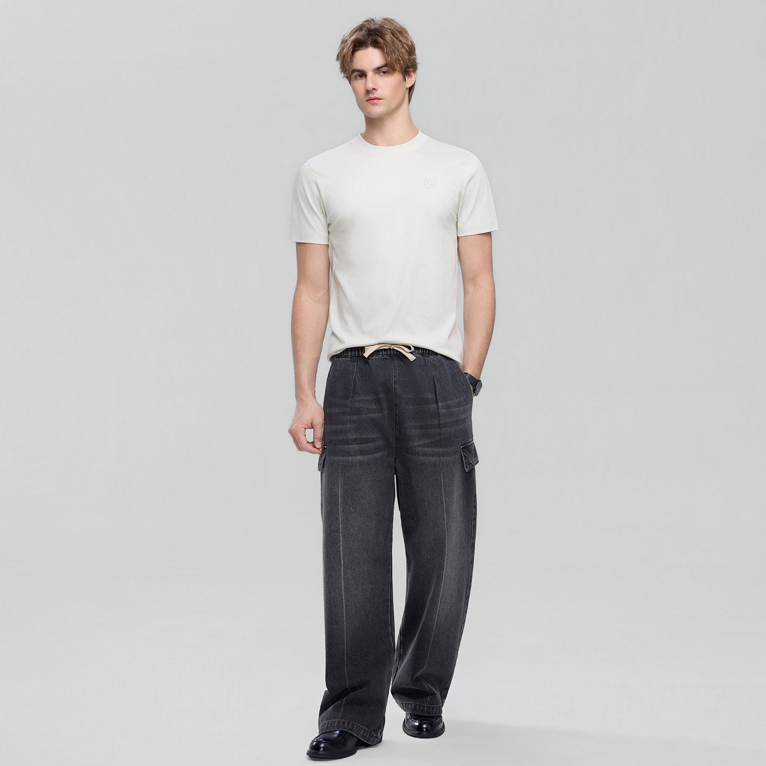 Men's Slim Fit Liquid Touch Cotton Crew Neck Tee - Image 2