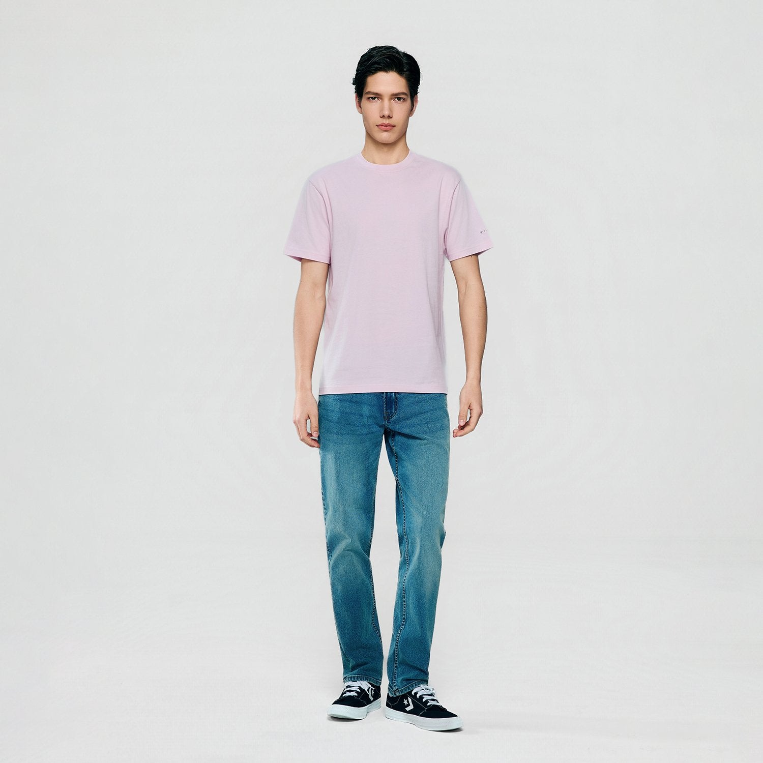 Men's Slim Fit Cotton Crew Neck Tee - Image 1