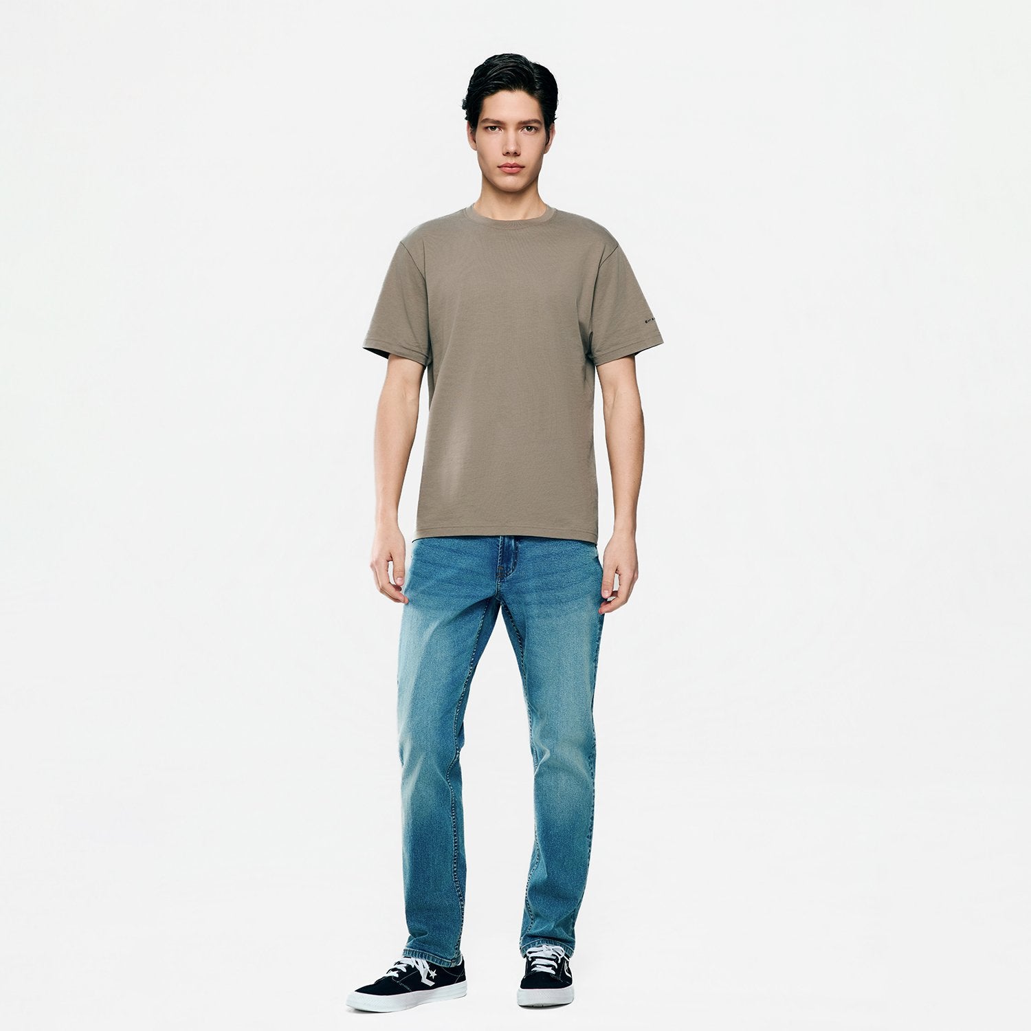 Men's Slim Fit Cotton Crew Neck Tee - Image 2