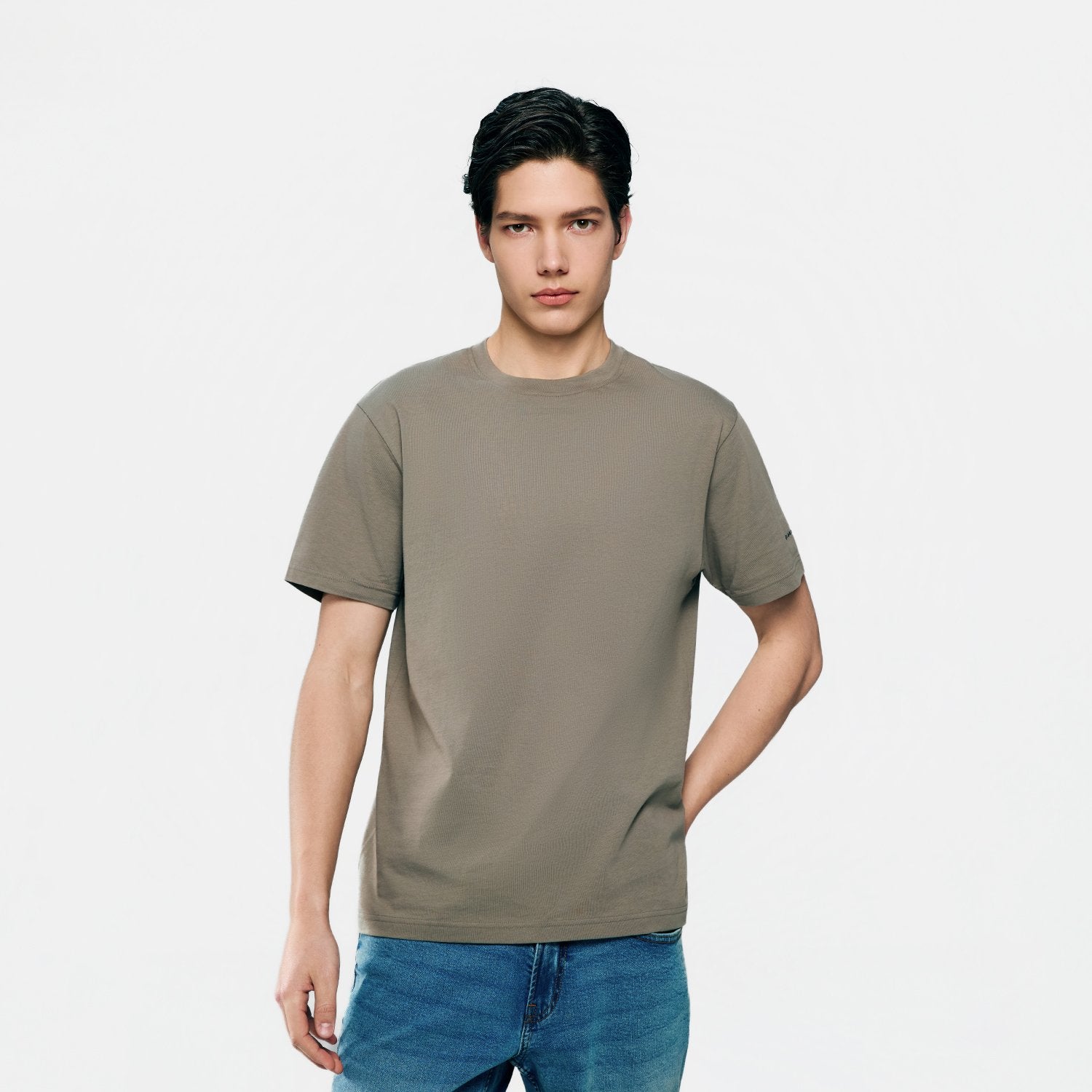 Men's Slim Fit Cotton Crew Neck Tee - Image 3