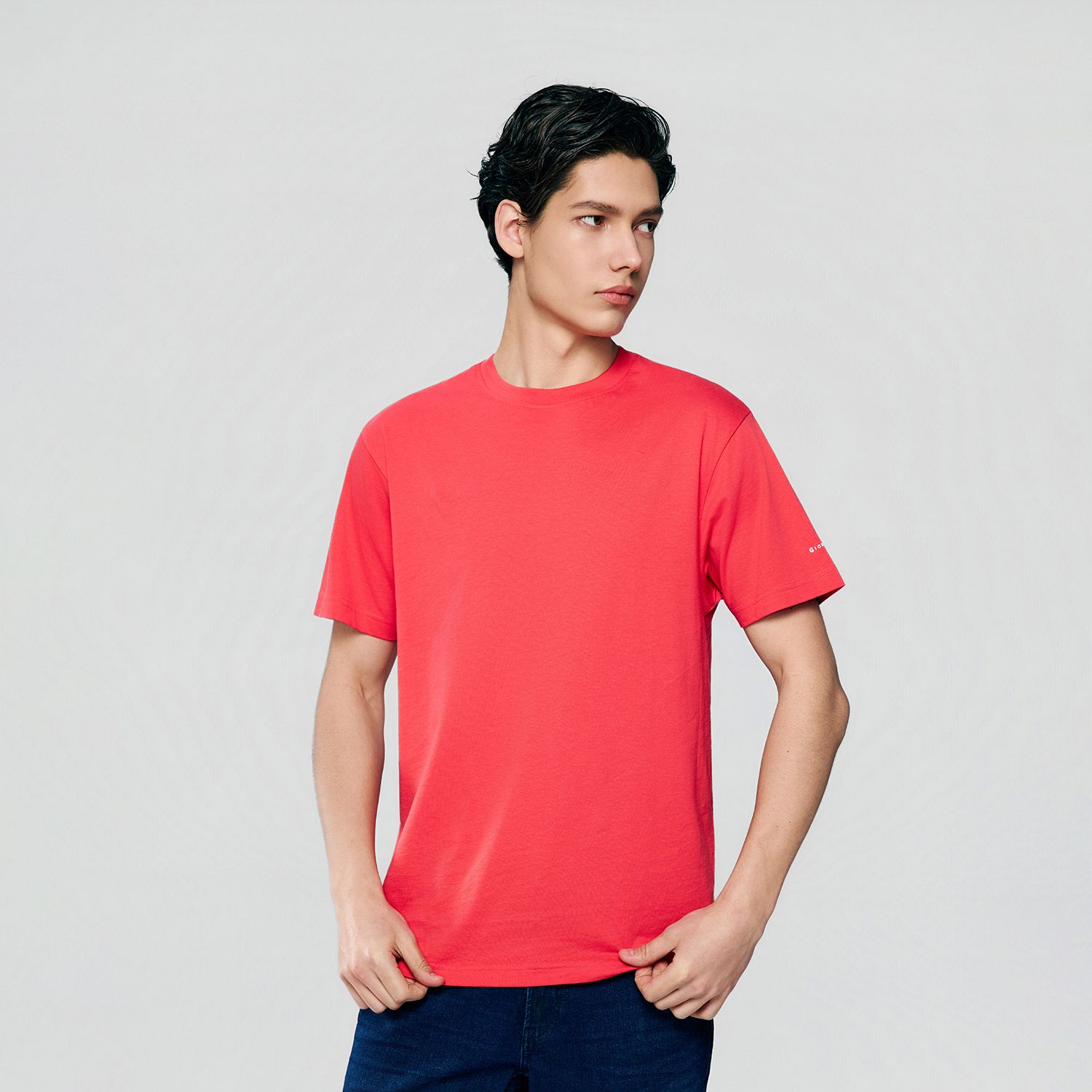 Men's Slim Fit Cotton Crew Neck Tee - Image 3