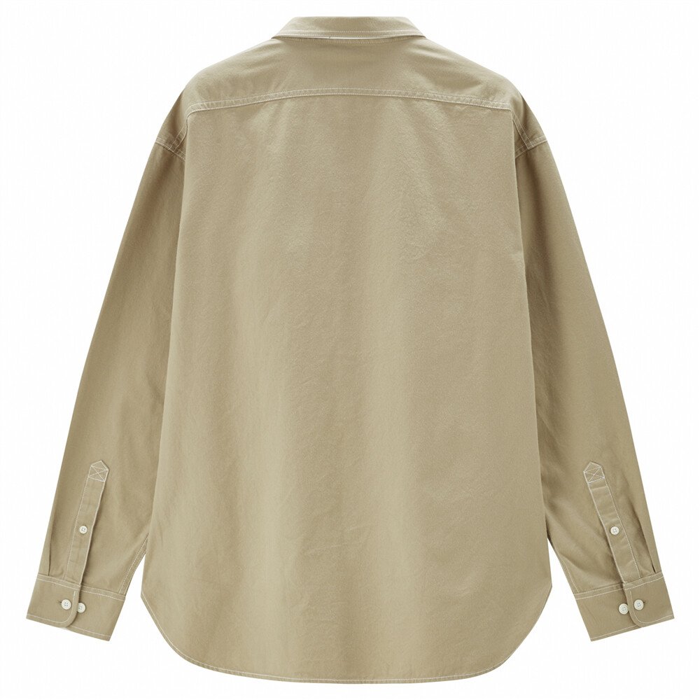 Men's Relaxed Fit Cotton Twill Long Sleeve Shirt - Image 5