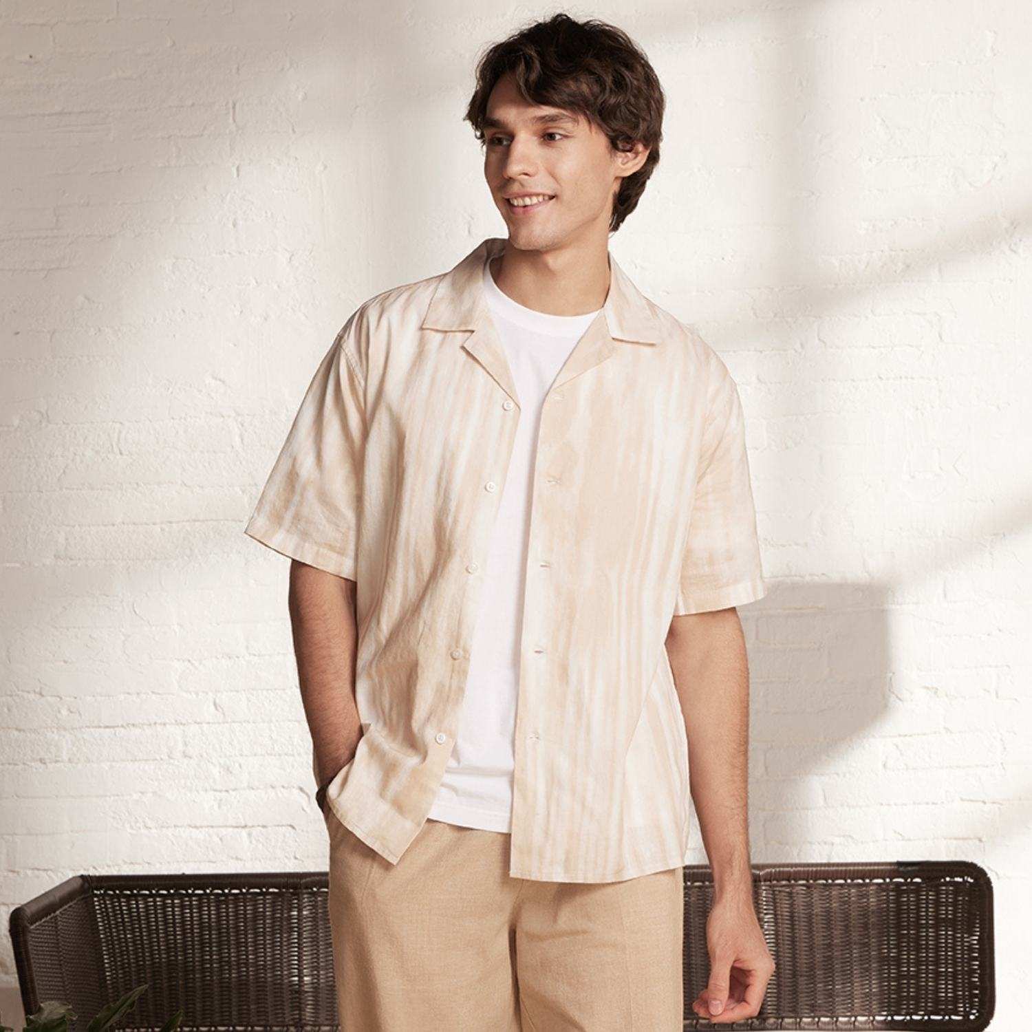 Men's Linen Poplin Relax Fit Shirt - Image 1