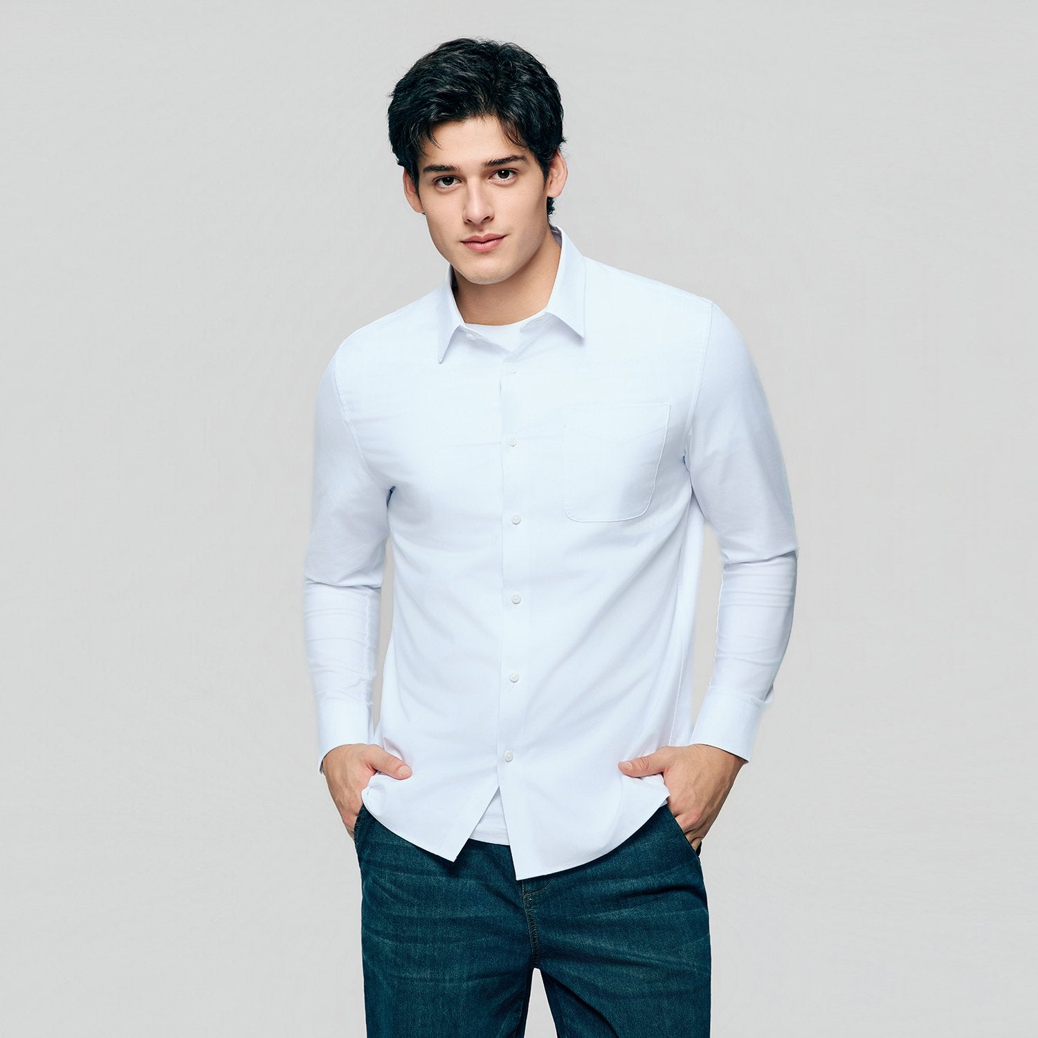 Men's Polyester/Modal Slim Fit Shirt - Image 3