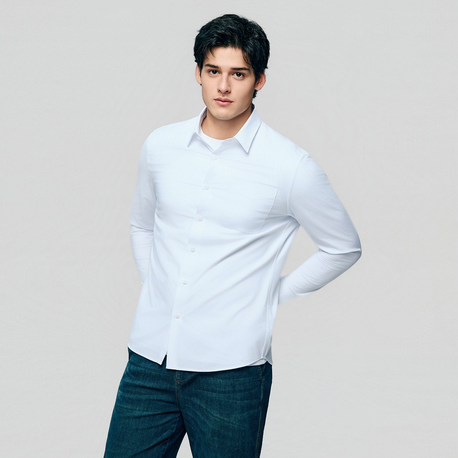 Men's Polyester/Modal Slim Fit Shirt - Image 4