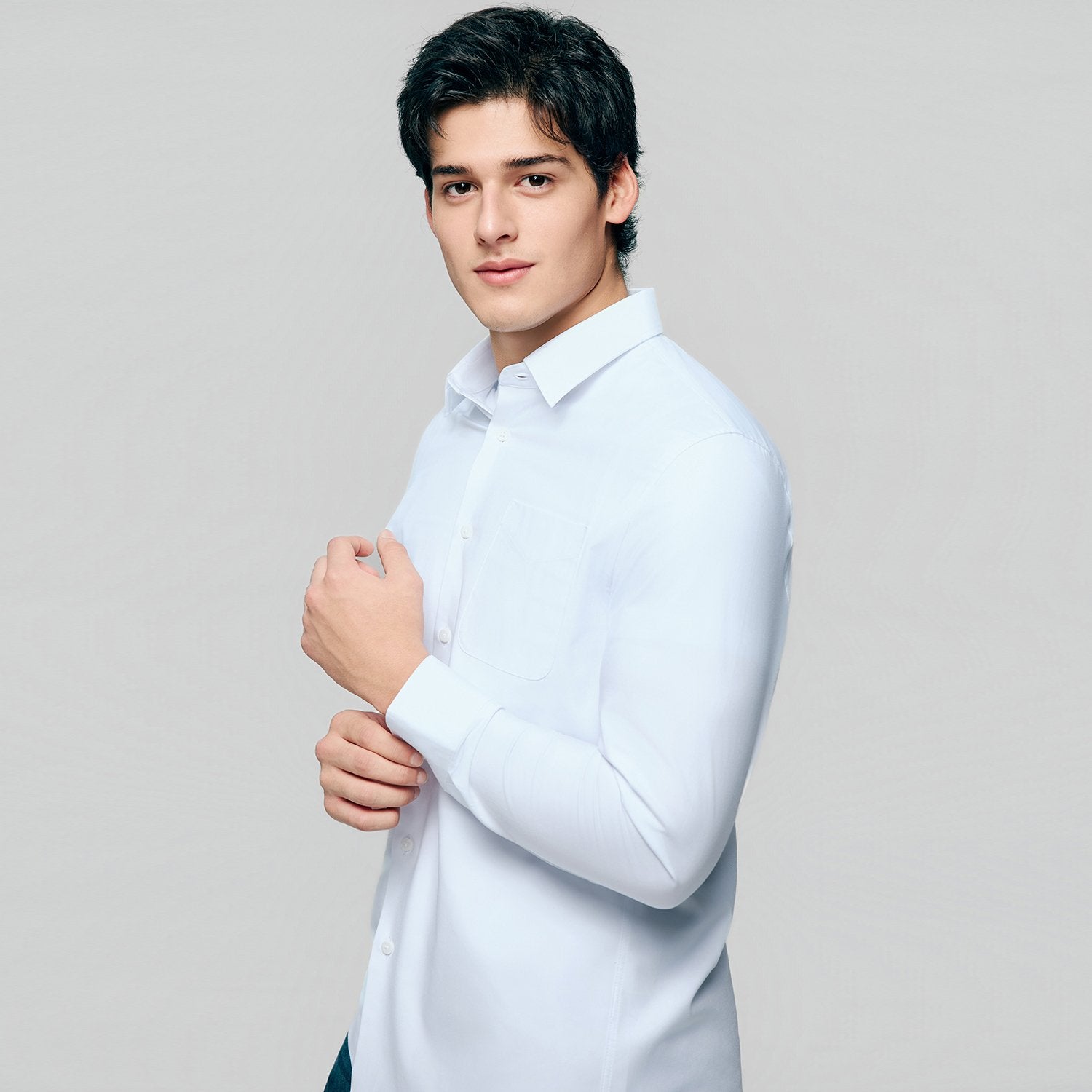 Men's Polyester/Modal Slim Fit Shirt - Image 5