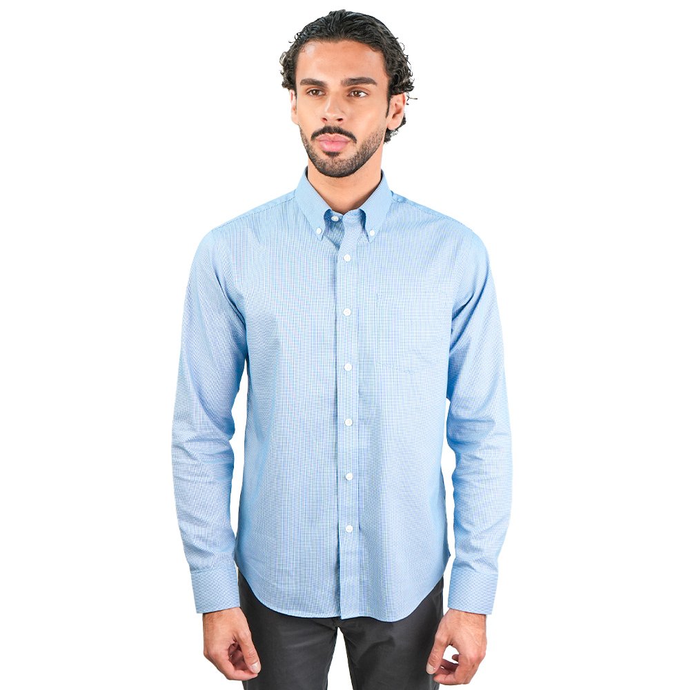 Men's Wrinkle Free Oxford Long Sleeve Shirt - Image 1