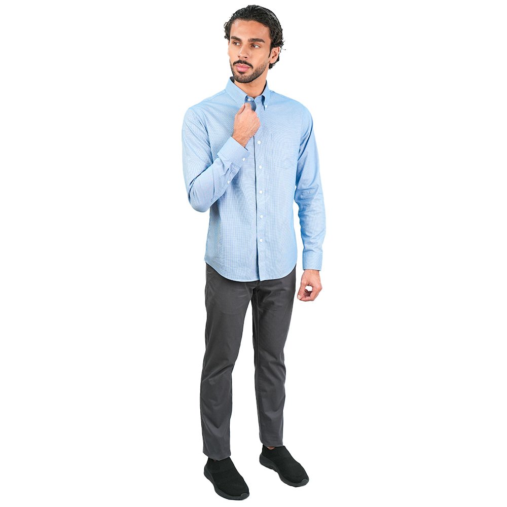 Men's Wrinkle Free Oxford Long Sleeve Shirt - Image 2