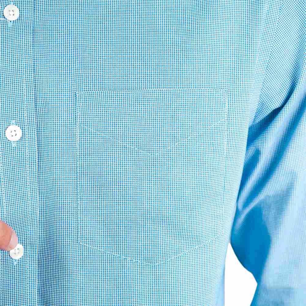 Men's Wrinkle Free Oxford Long Sleeve Shirt - Image 4