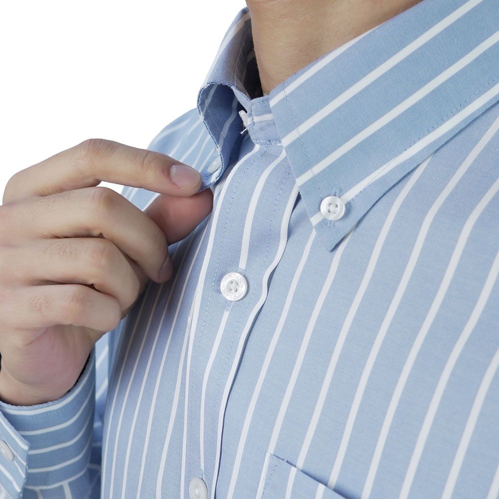 Men's Wrinkle Free Oxford Long Sleeve Shirt - Image 3