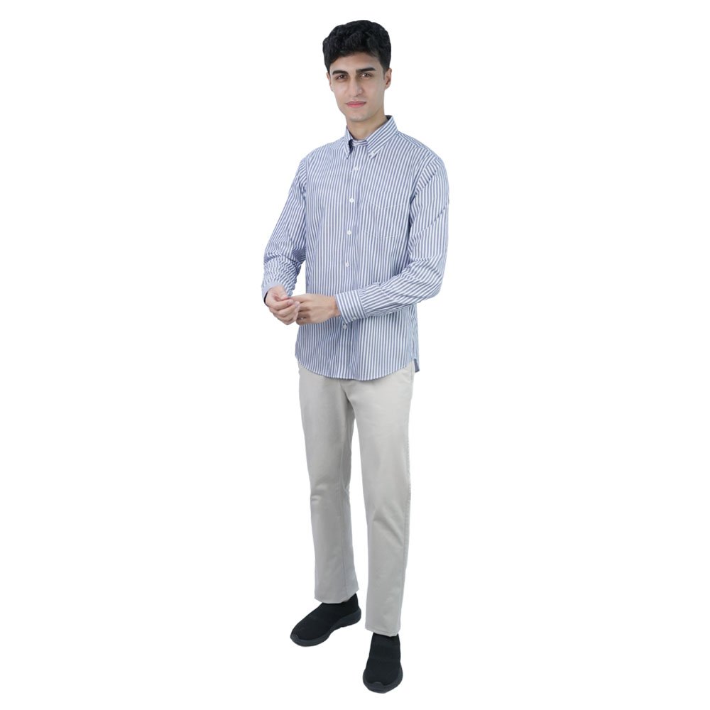 Men's Wrinkle Free Oxford Long Sleeve Shirt - Image 2