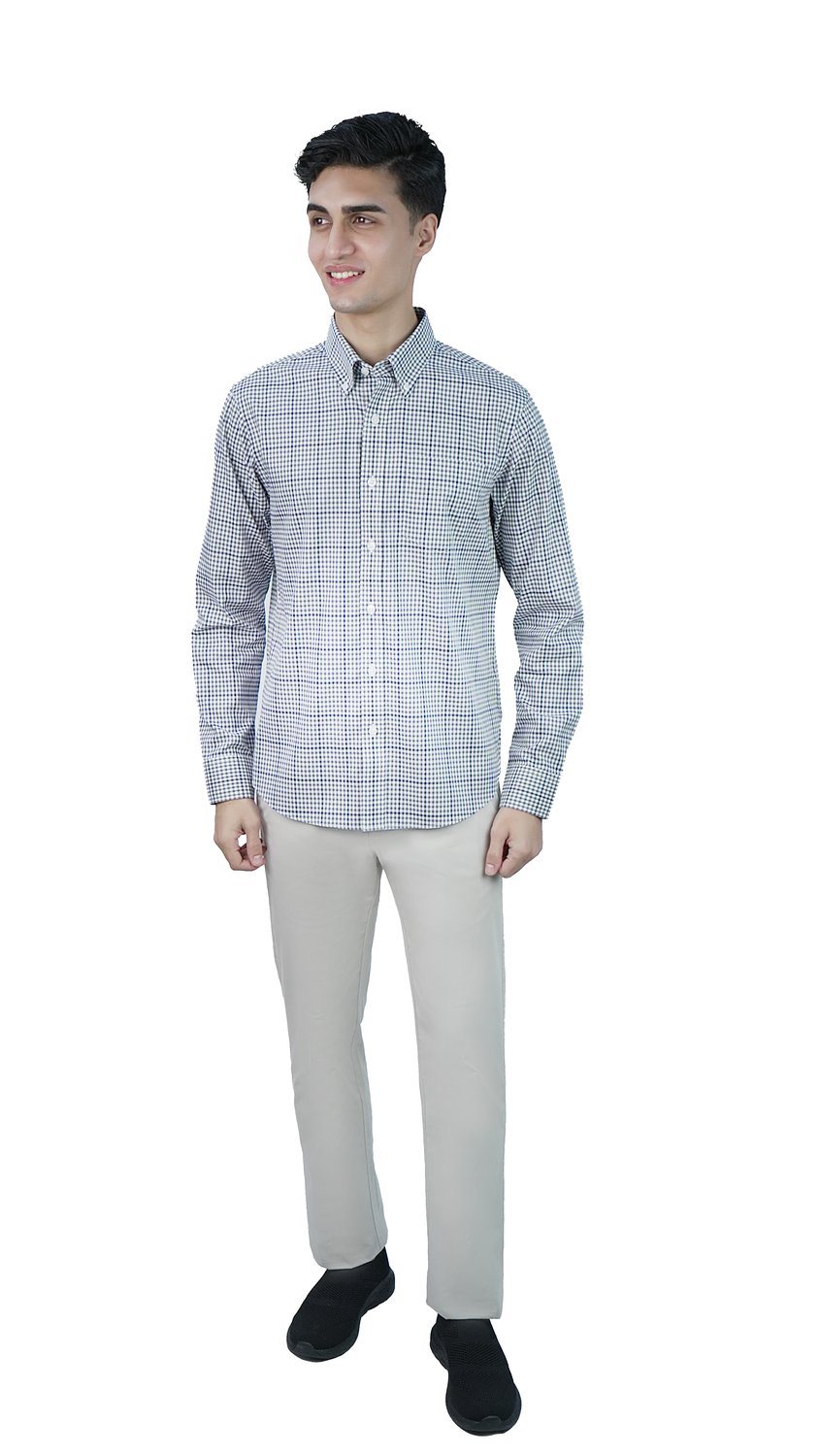 Men's Wrinkle Free Oxford Long Sleeve Shirt - Image 2