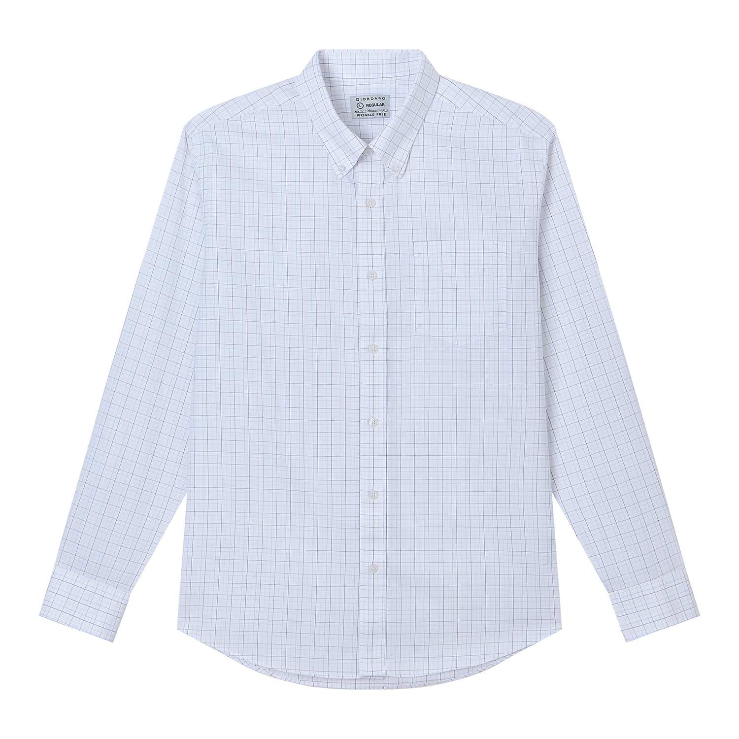 Men's Wrinkle Free Oxford Long Sleeve Shirt - Image 1