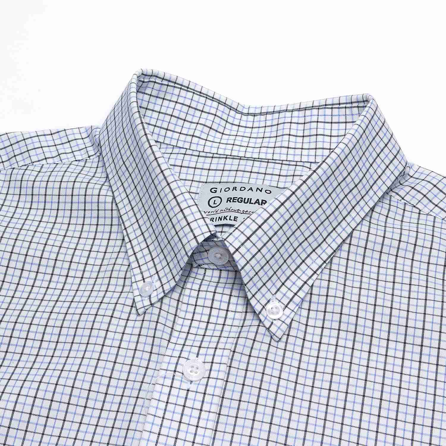Men's Wrinkle Free Oxford Long Sleeve Shirt - Image 3