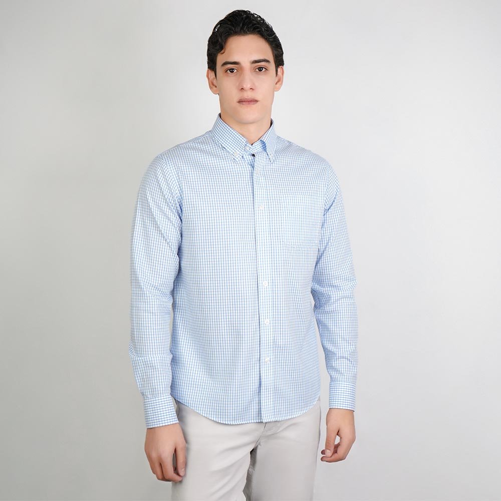Men's Cotton Oxford Regular Fit Wrinkle Free Shirt - Image 1