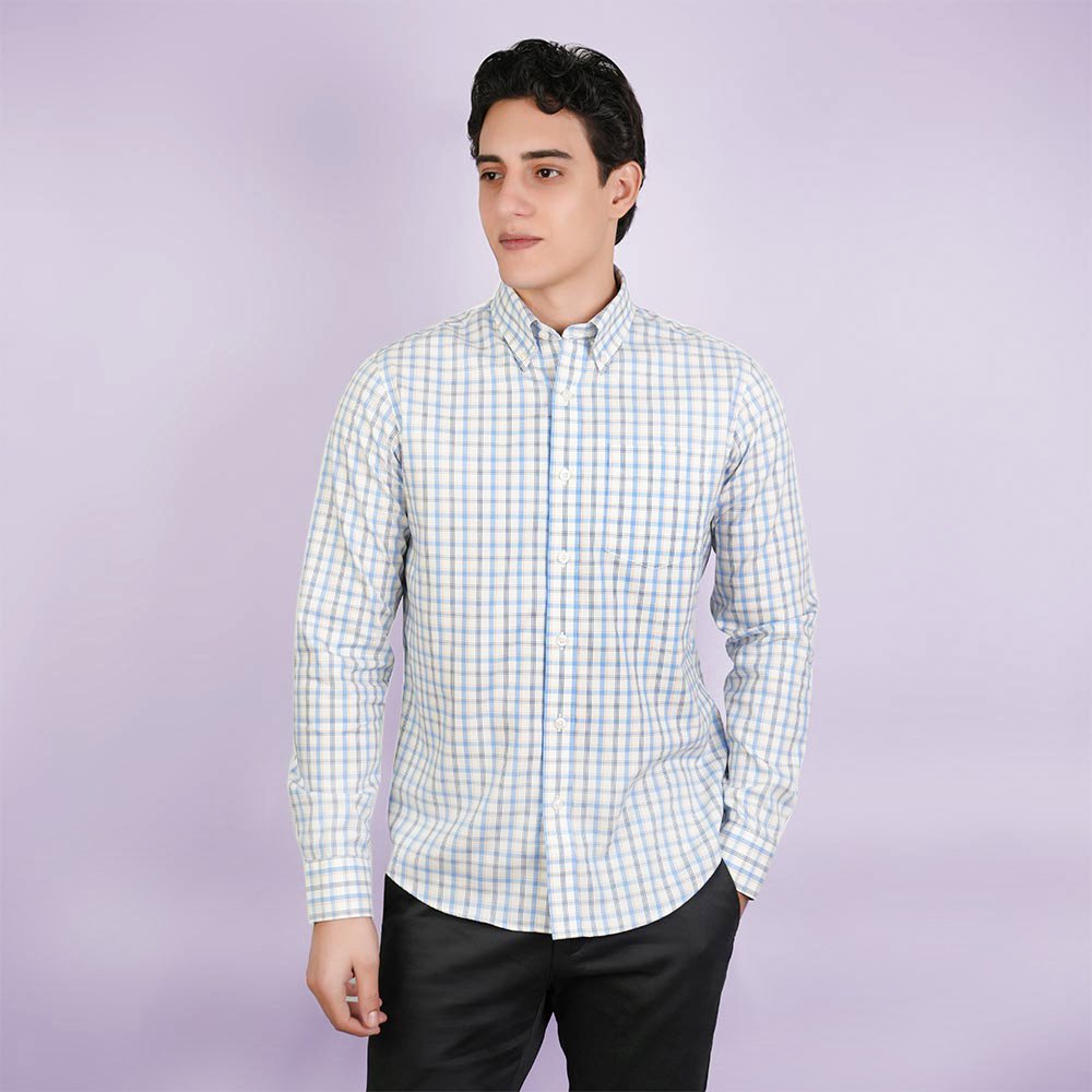 Men's Cotton Oxford Regular Fit Wrinkle Free Shirt - Image 1