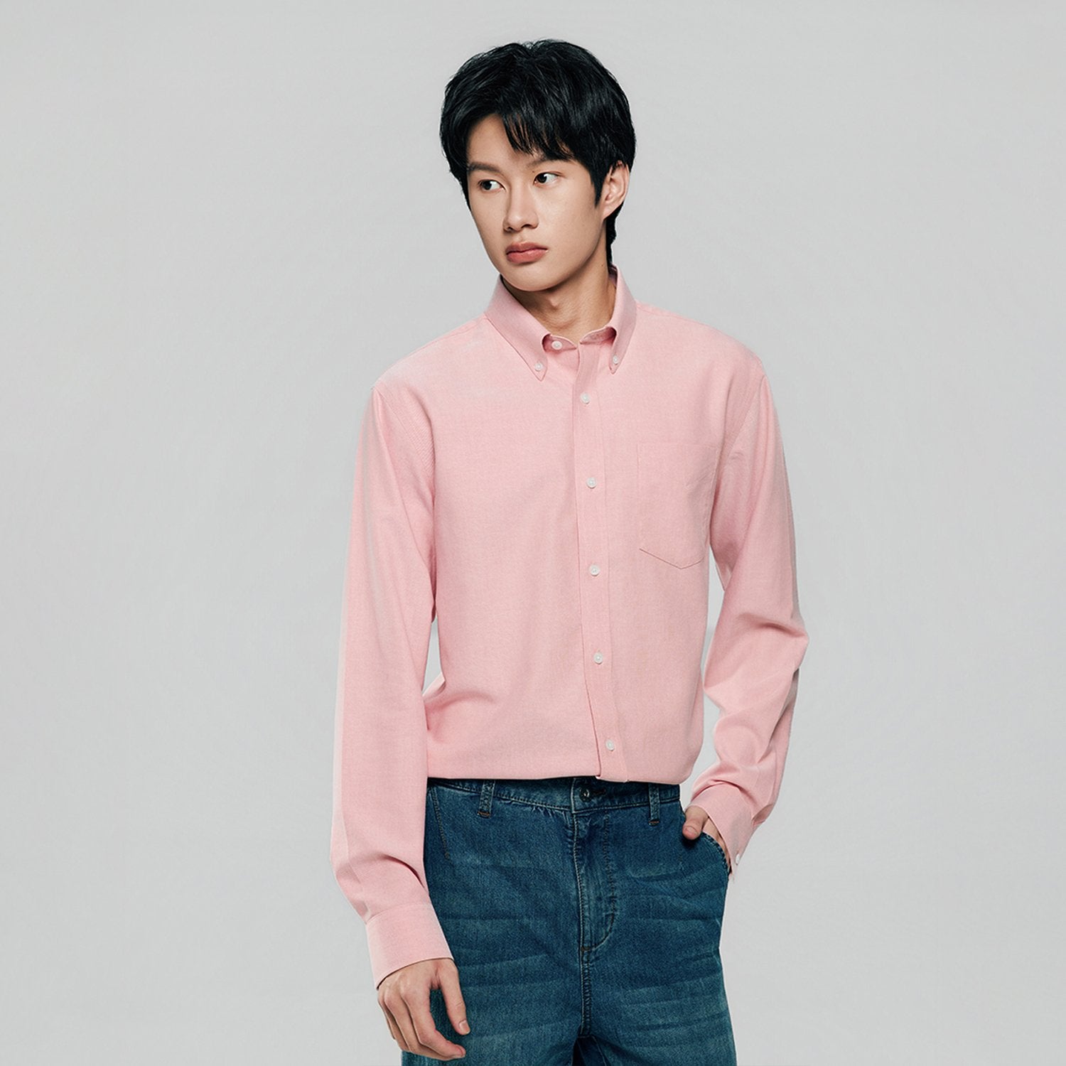 Men's Lion Oxford Slim Long Sleeve Shirt - Image 1