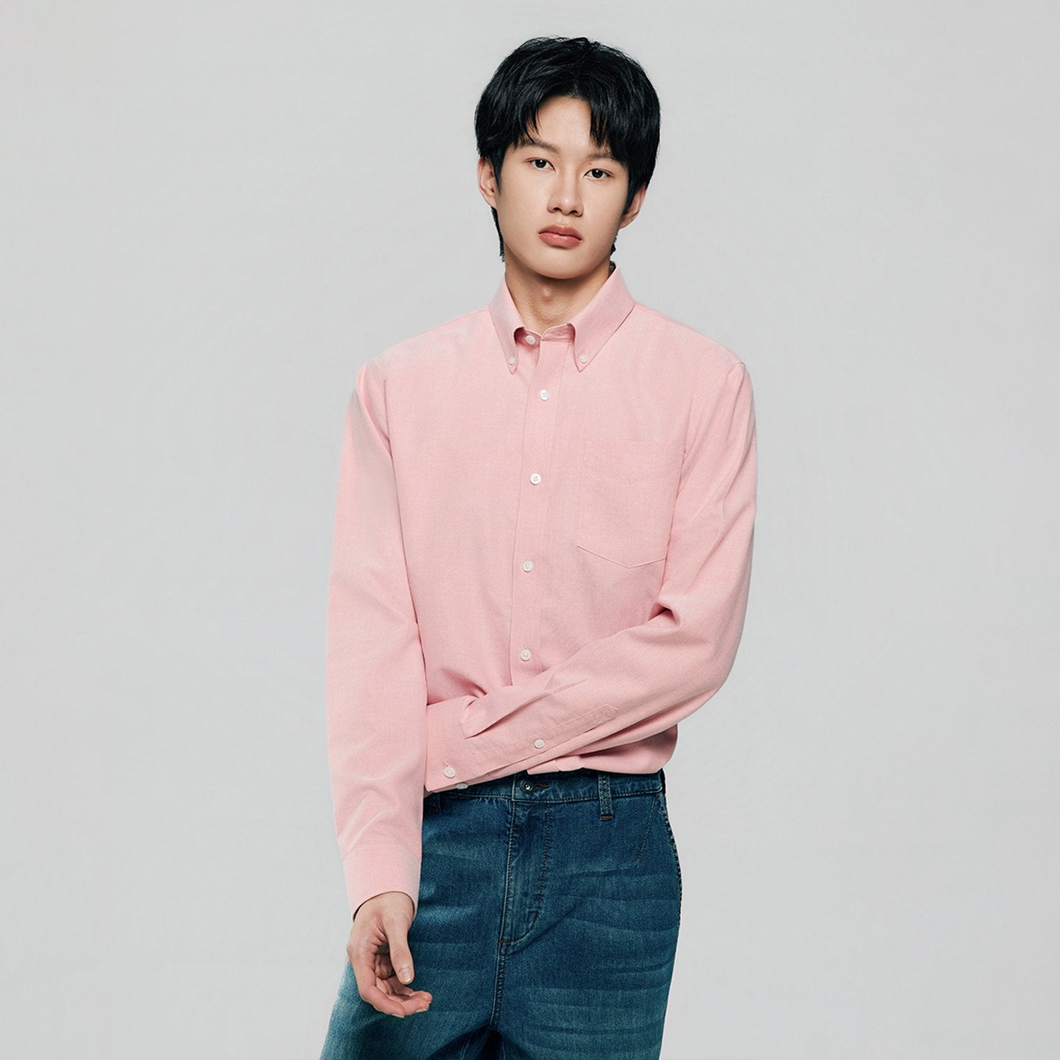 Men's Lion Oxford Slim Long Sleeve Shirt - Image 4