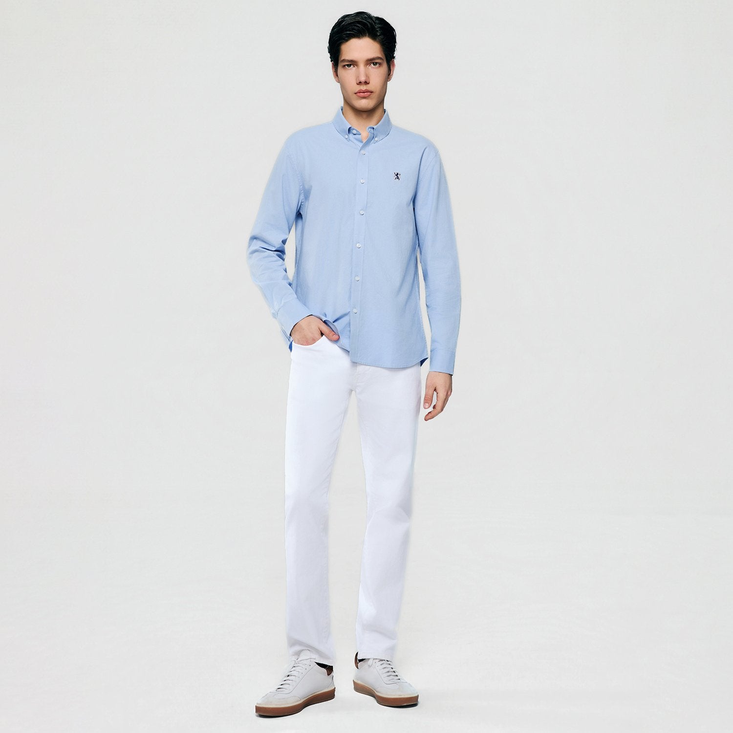 Men's Lion Oxford Slim Long Sleeve Shirt - Image 1