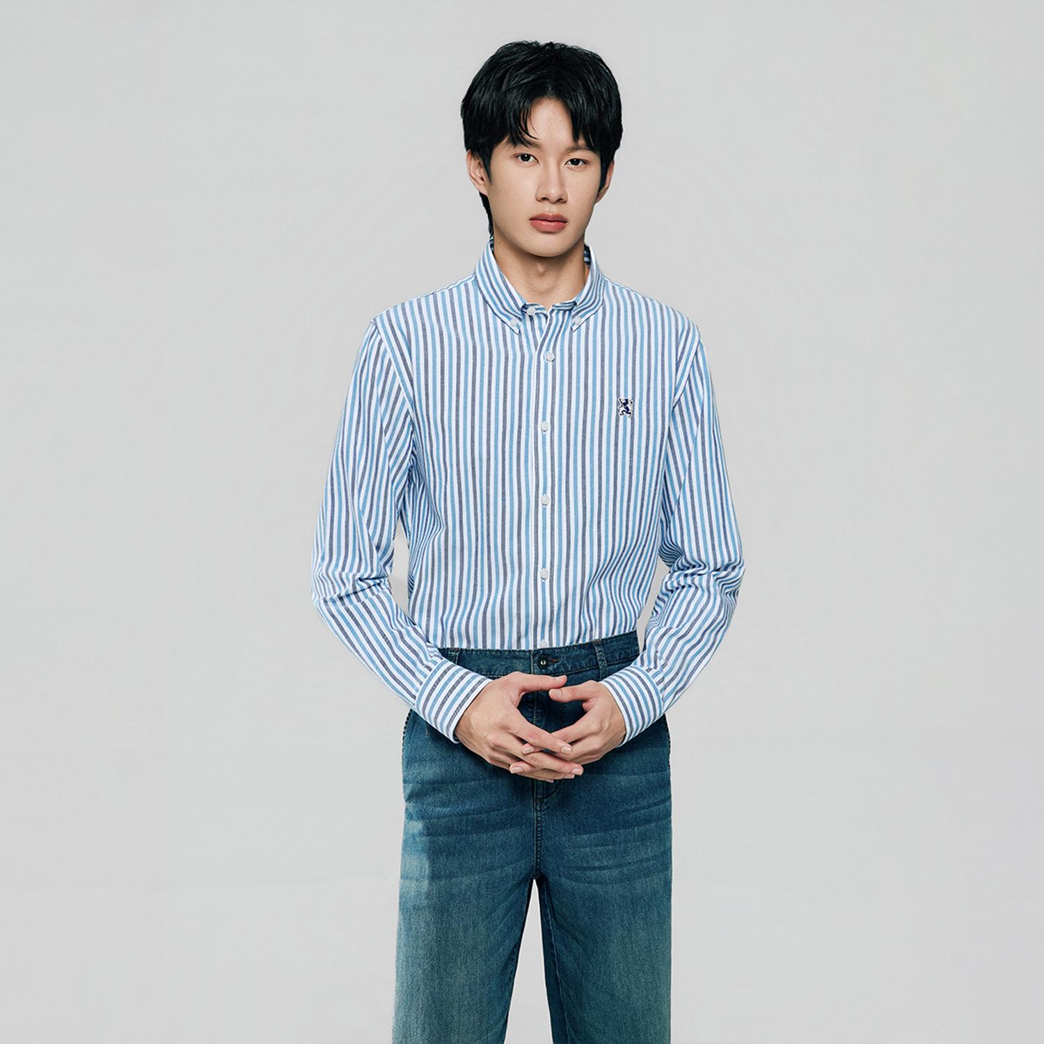 Men's Lion Oxford Slim Long Sleeve Shirt - Image 4
