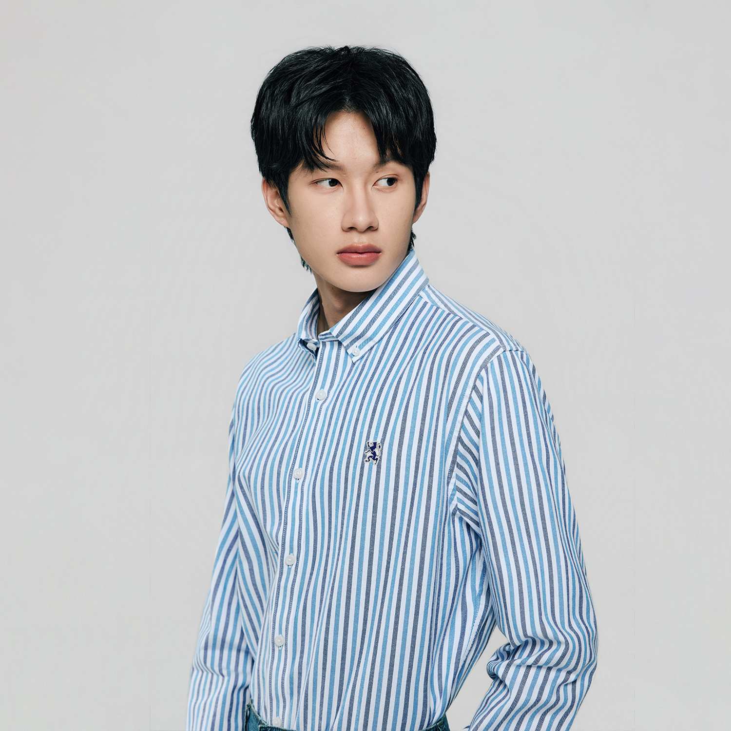 Men's Lion Oxford Slim Long Sleeve Shirt - Image 5