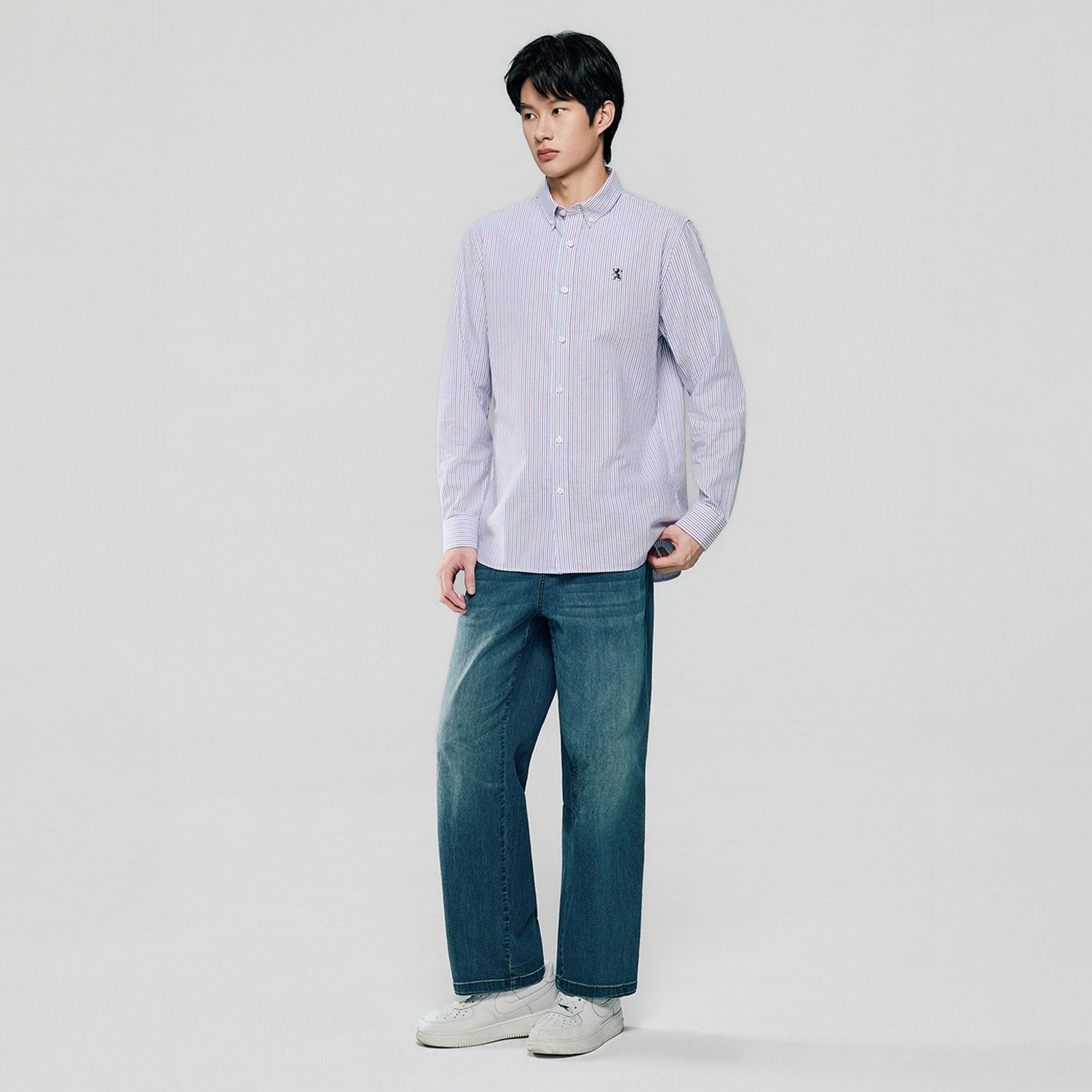 Men's Lion Oxford Slim Long Sleeve Shirt - Image 2