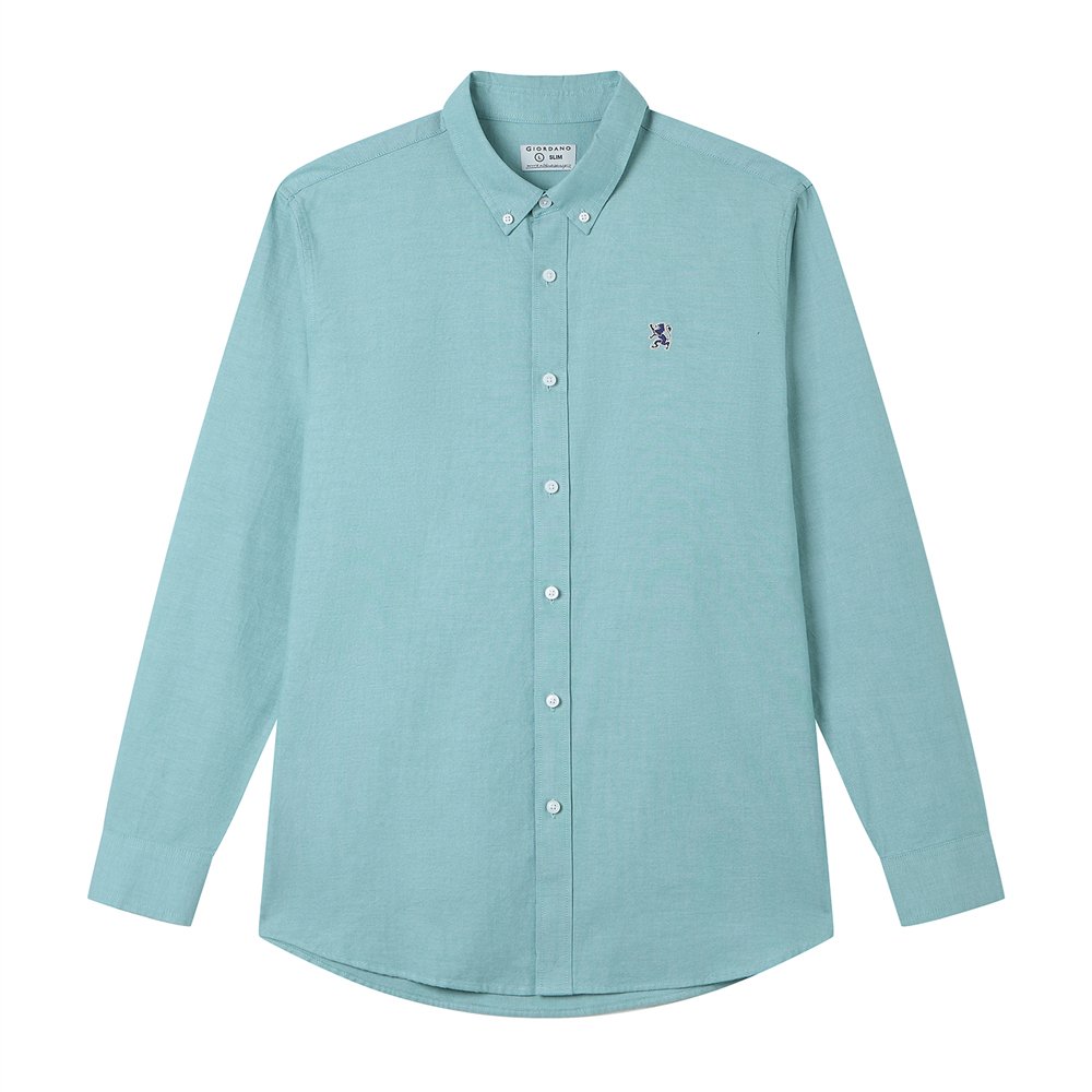 Men's Lion Oxford Slim Long Sleeve Shirt - Image 5