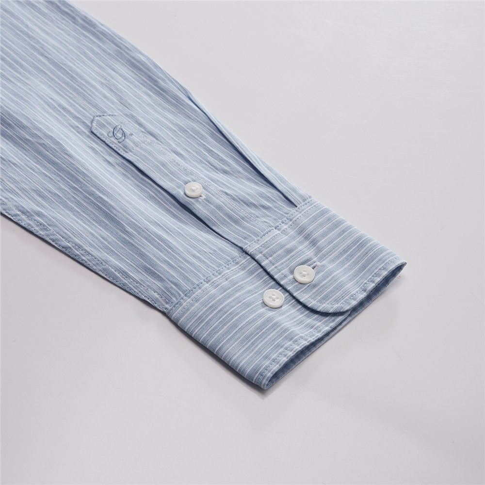 Men's Slim Fit Front Garment Washed Shirt - Image 9