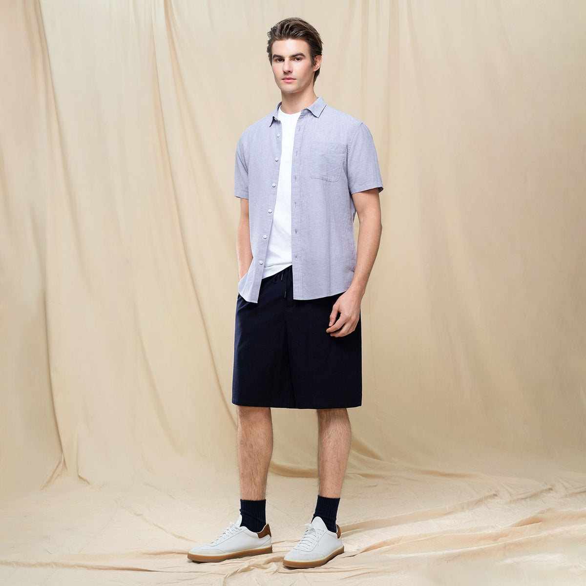Men's Half Sleeve Linen Shirt - Image 1