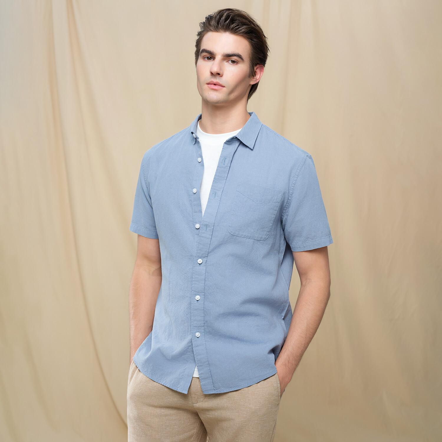 Men's Half Sleeve Linen Shirt - Image 4