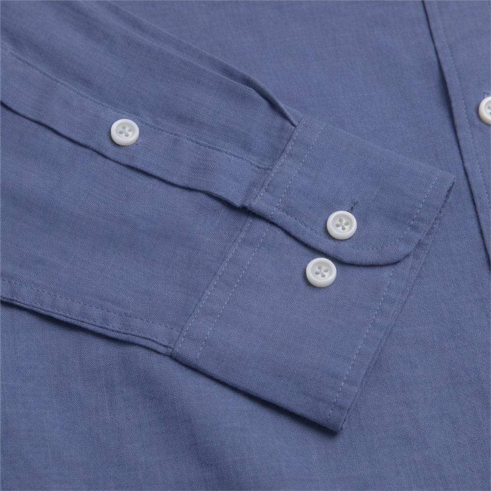 Men's Linen Cotton Poplin Shirt - Image 4