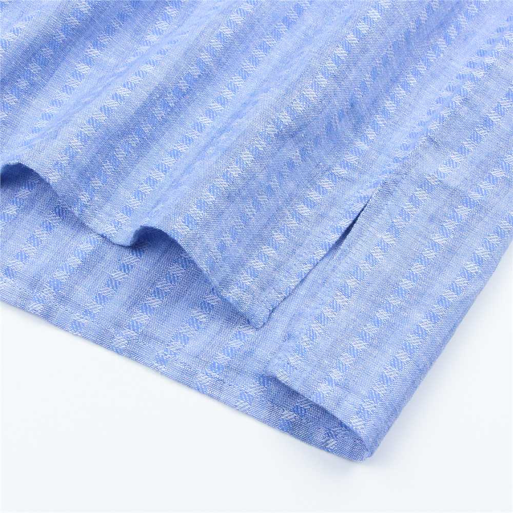 Men's Linen Cotton Poplin Relaxed Fit Button Front Shirt - Image 8