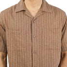 Men's Linen Cotton Poplin Relaxed Fit Button Front Shirt - Image 4