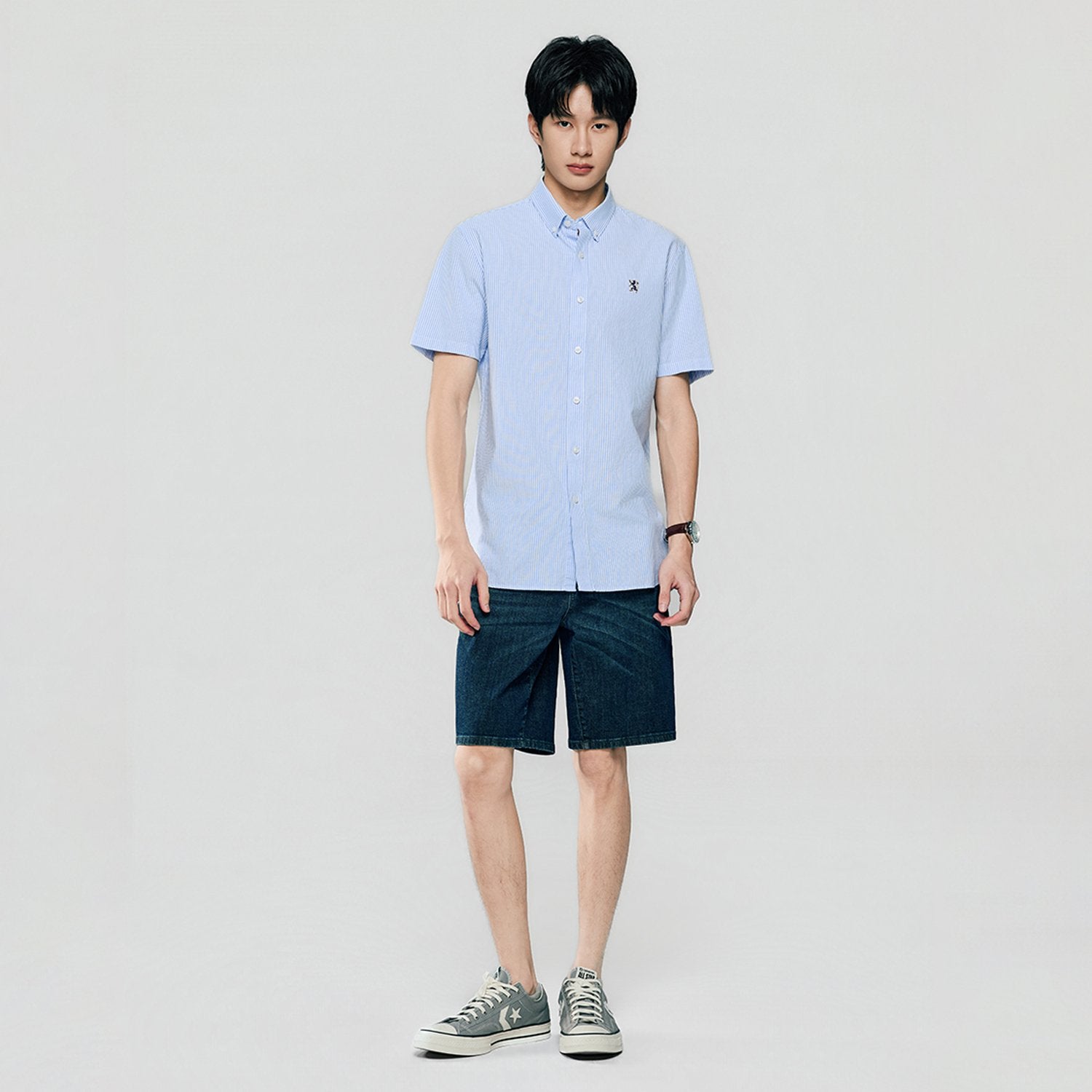 Men's Lion Oxford Slim Short Sleeve Shirt - Image 1