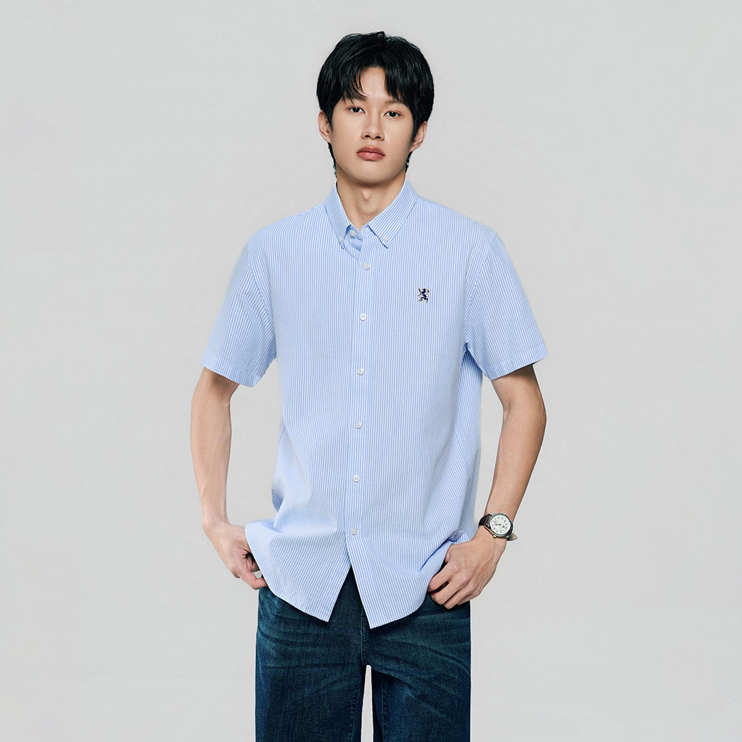 Men's Lion Oxford Slim Short Sleeve Shirt - Image 2