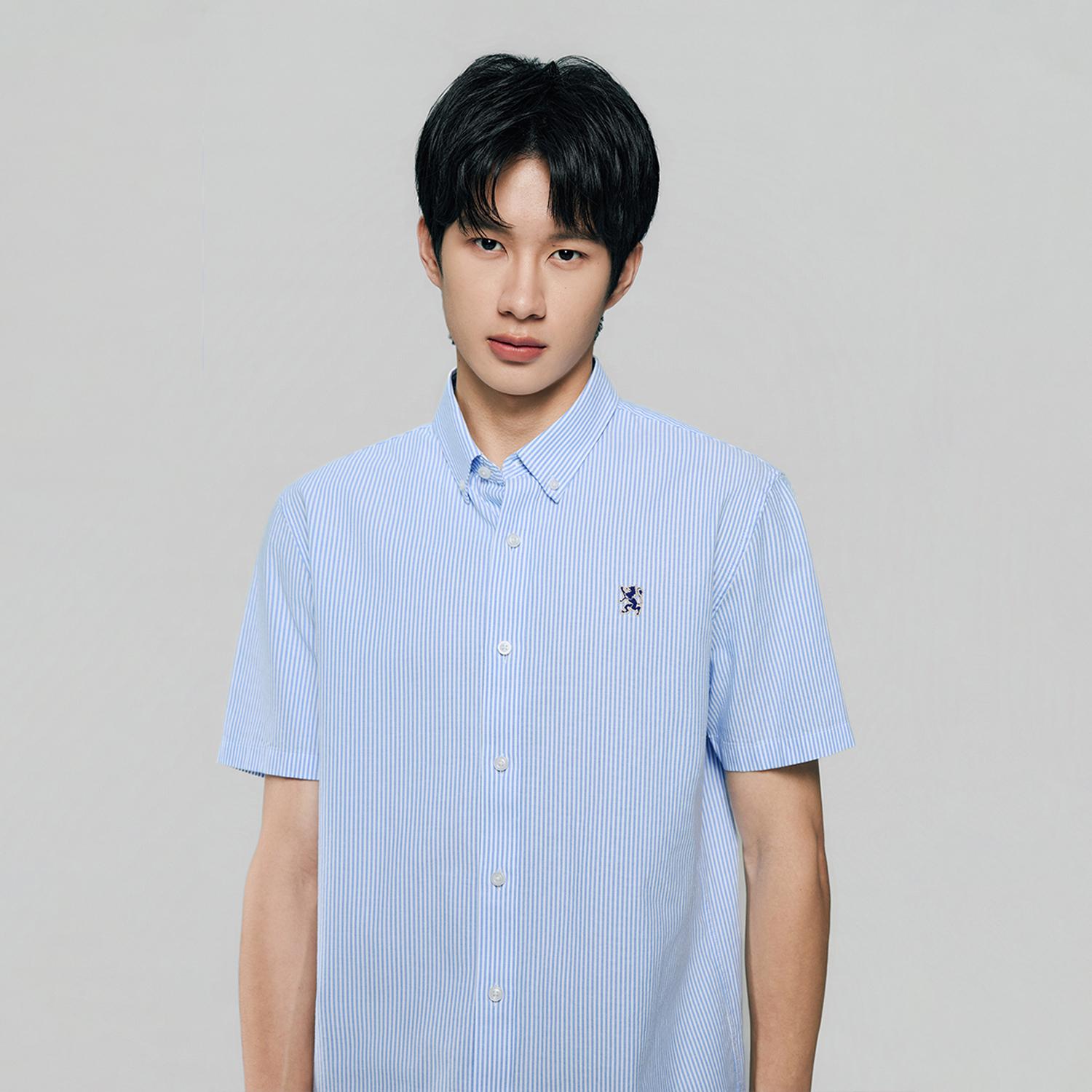 Men's Lion Oxford Slim Short Sleeve Shirt - Image 5