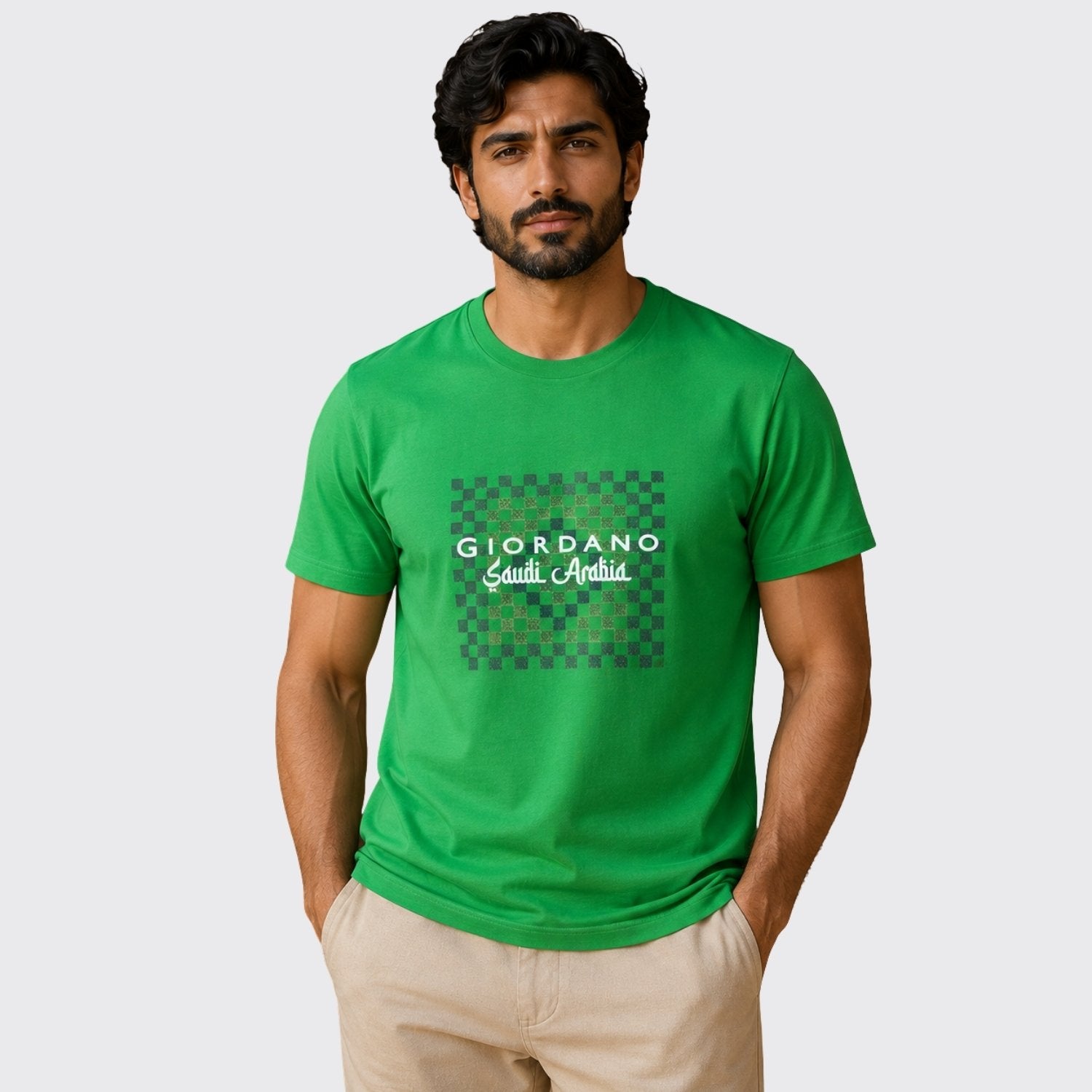 Men's Slim Fit Saudi National Day Print Tee - Image 1
