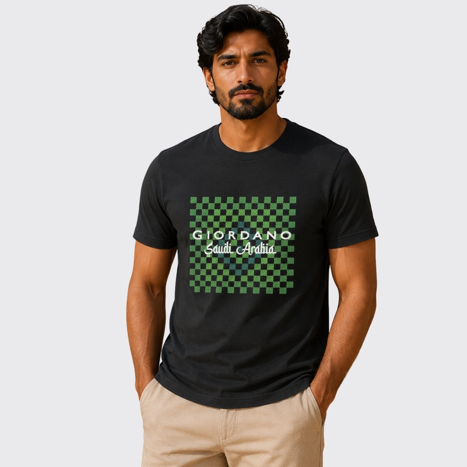 Men's Slim Fit Saudi National Day Print Tee - Image 1