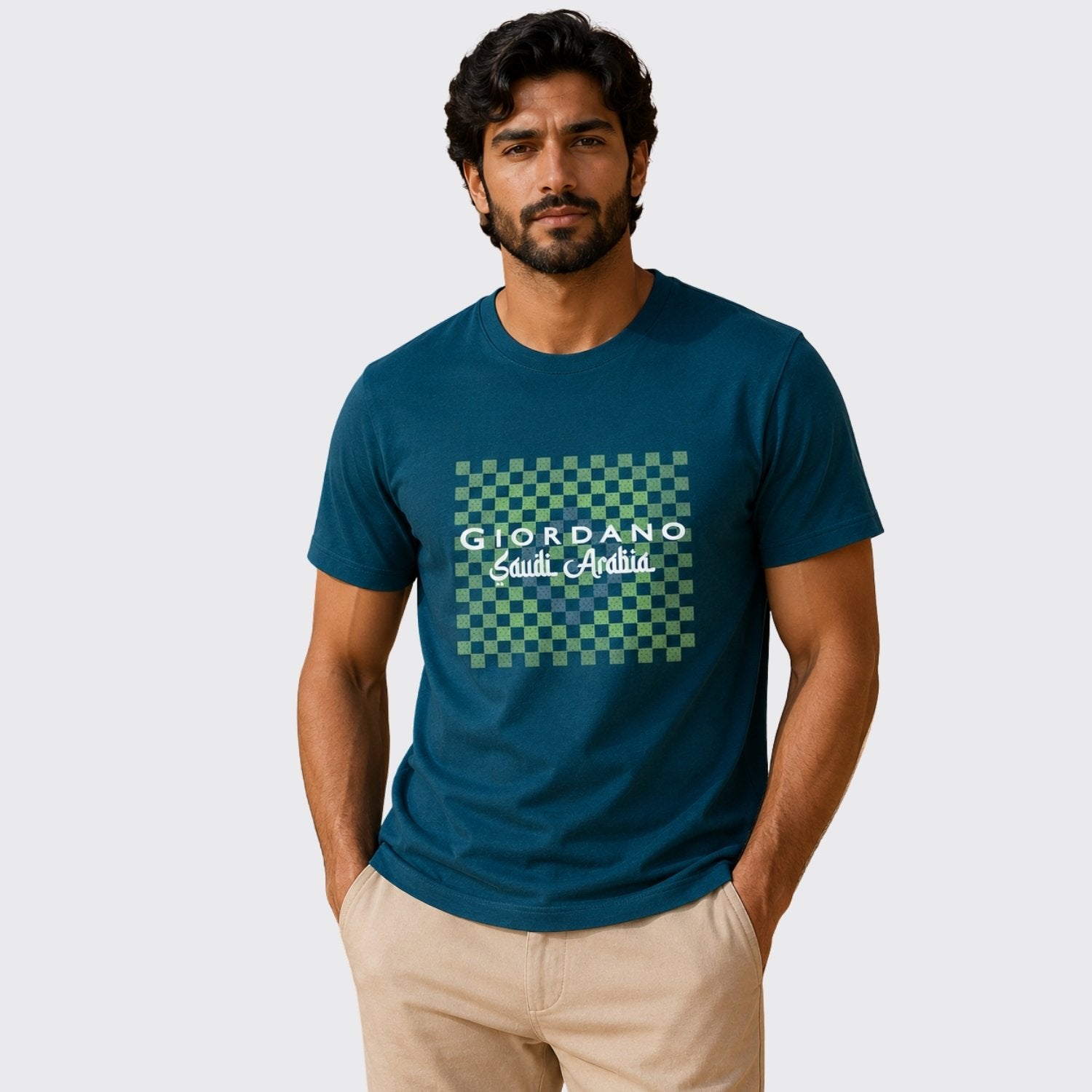 Men's Slim Fit Saudi National Day Print Tee - Image 1