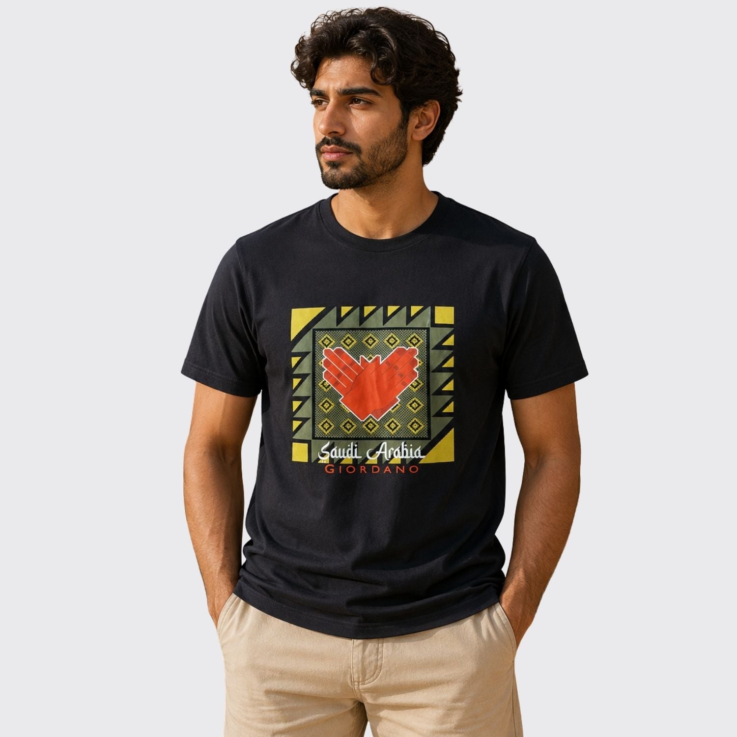 Men's Slim Fit Saudi National Day Print Tee - Image 1