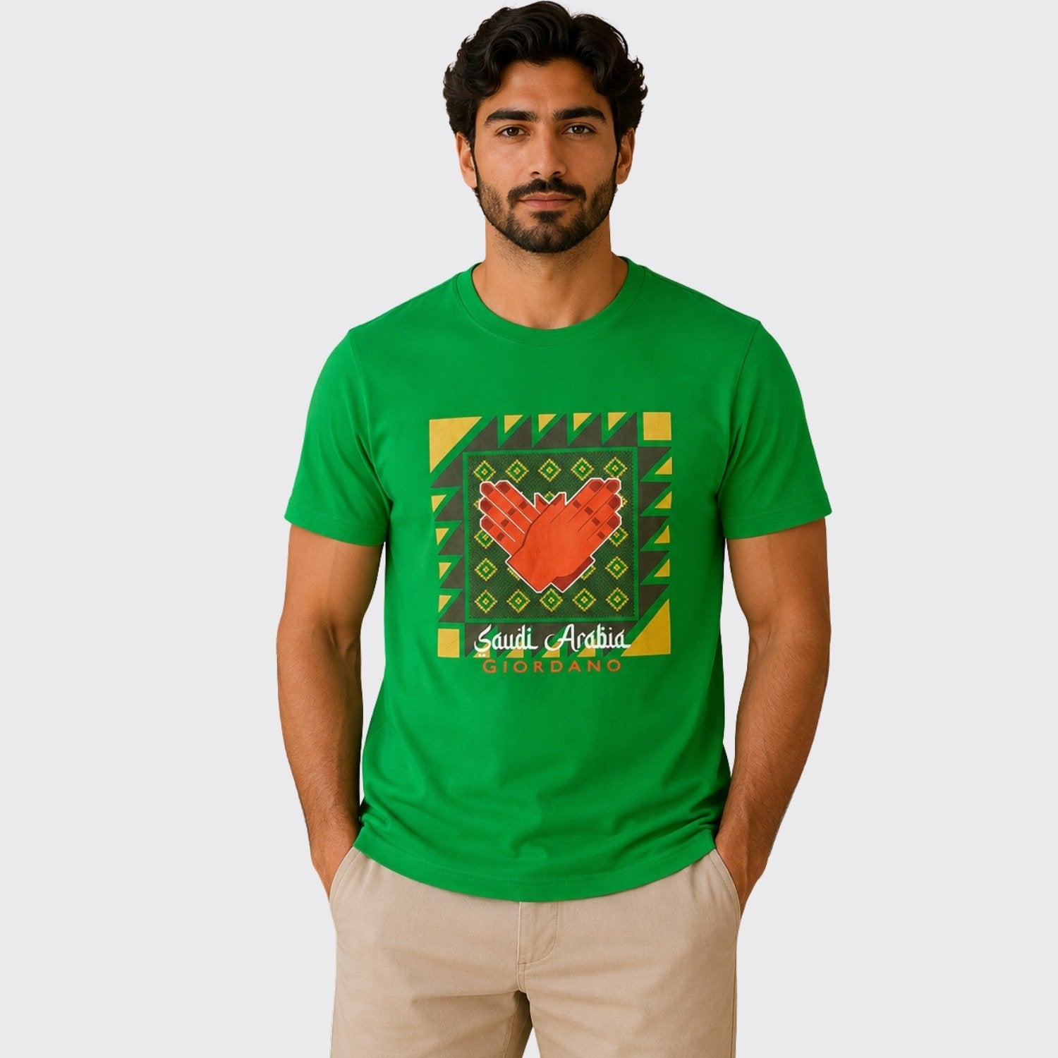 Men's Slim Fit Saudi National Day Print Tee - Image 1