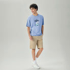 Men's Relaxed Fit Smurfs Print Crew Neck Tee - Image 1
