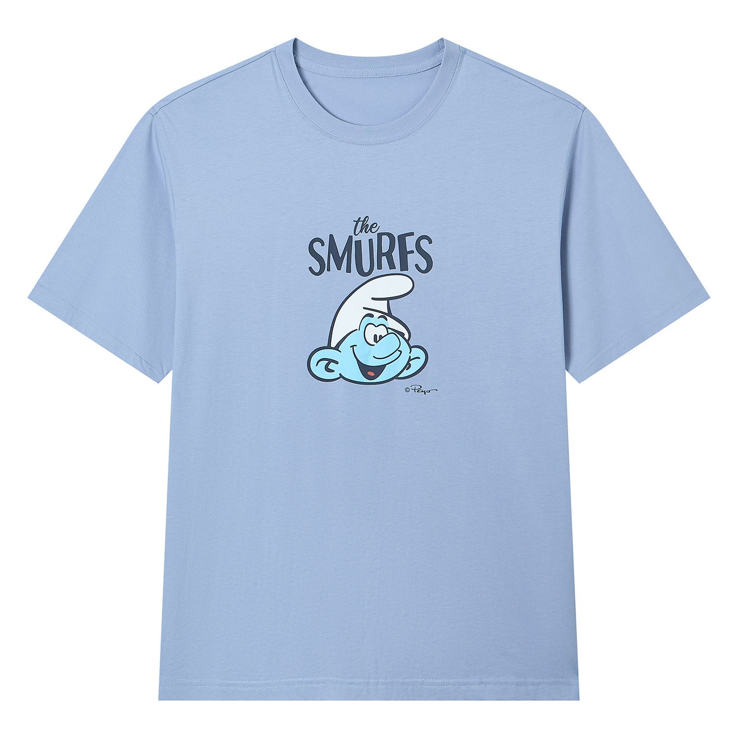 Men's Relaxed Fit Smurfs Print Crew Neck Tee - Image 7