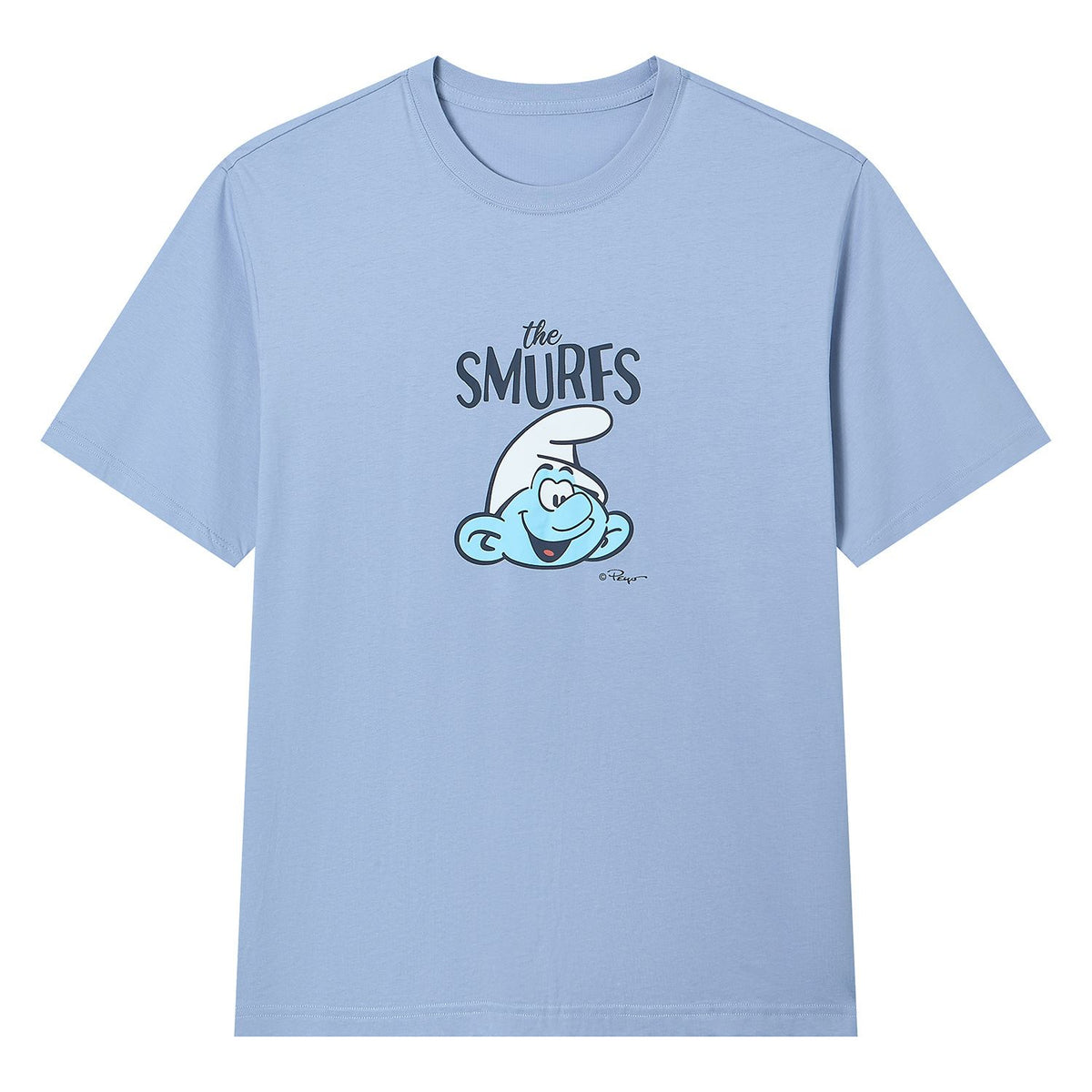 Men's Relaxed Fit Smurfs Print Crew Neck Tee - Image 7