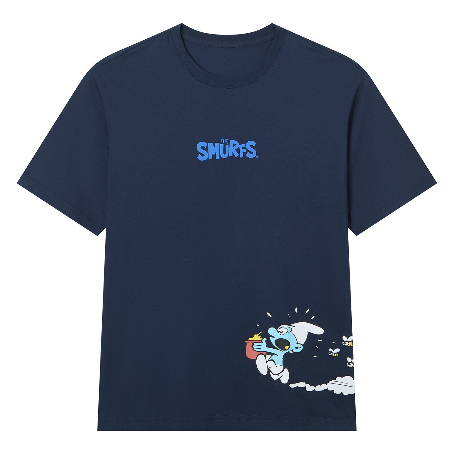 Men's Relaxed Fit Smurfs Print Crew Neck Tee - Image 7