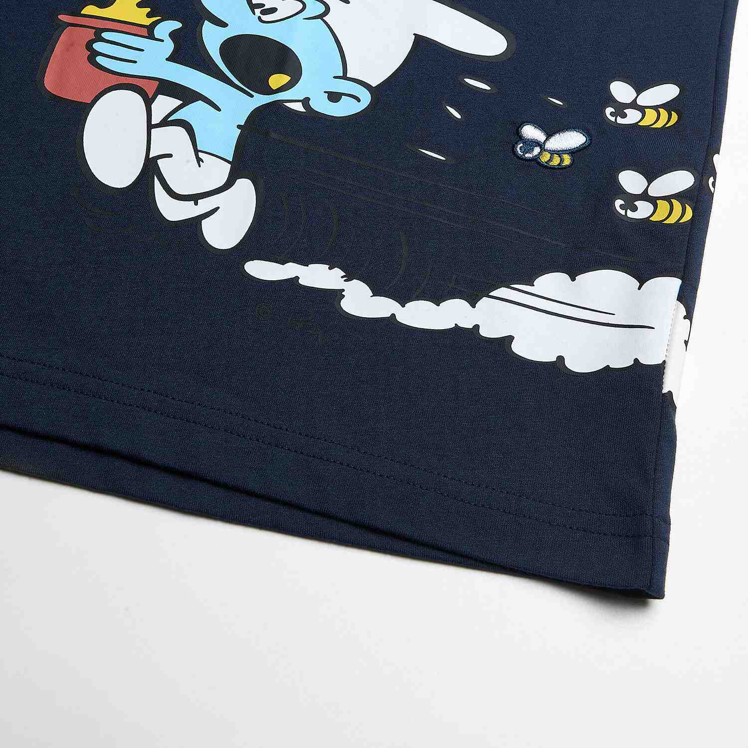 Men's Relaxed Fit Smurfs Print Crew Neck Tee - Image 10