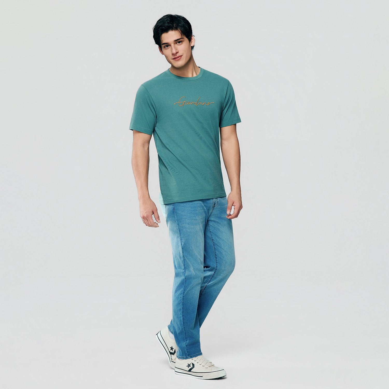 Men's Slim Fit Cotton Signature Print Tee - Image 1