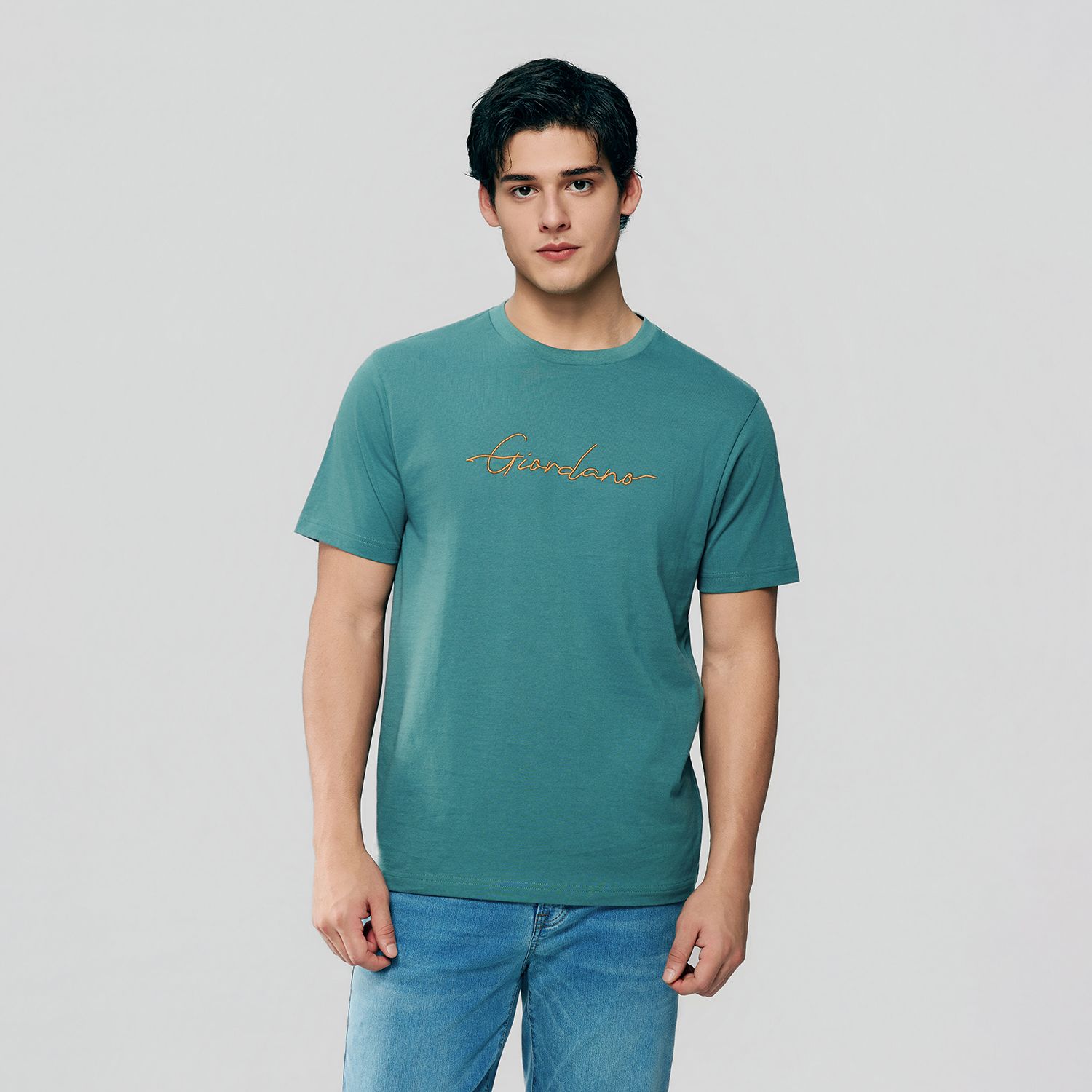 Men's Slim Fit Cotton Signature Print Tee - Image 2