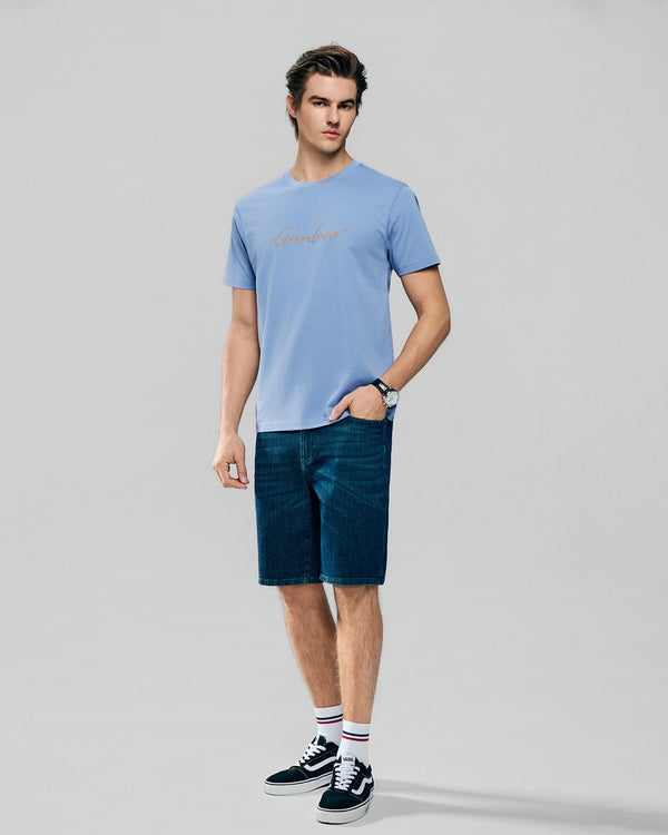 Quick buy Men's Slim Fit Cotton Signature Print Tee