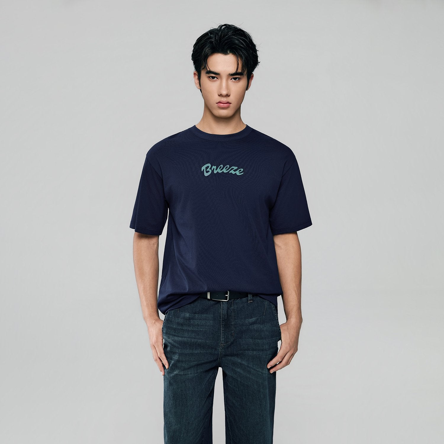 Men's Crew Neck Relaxed Print Tee - Image 4